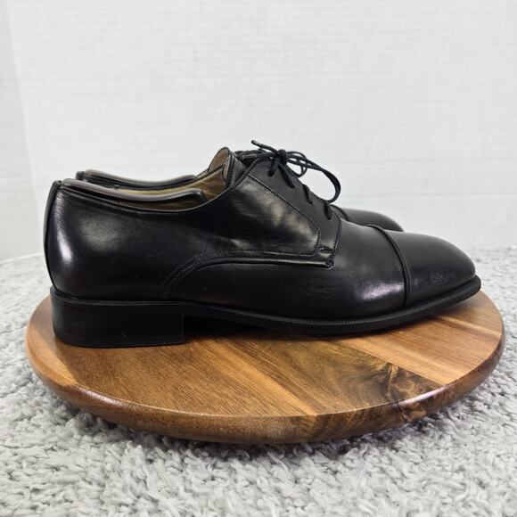 Principe Mens 10.5 Black Leather Business Office Cap Toe Oxford Derby Dress Shoe main image 11